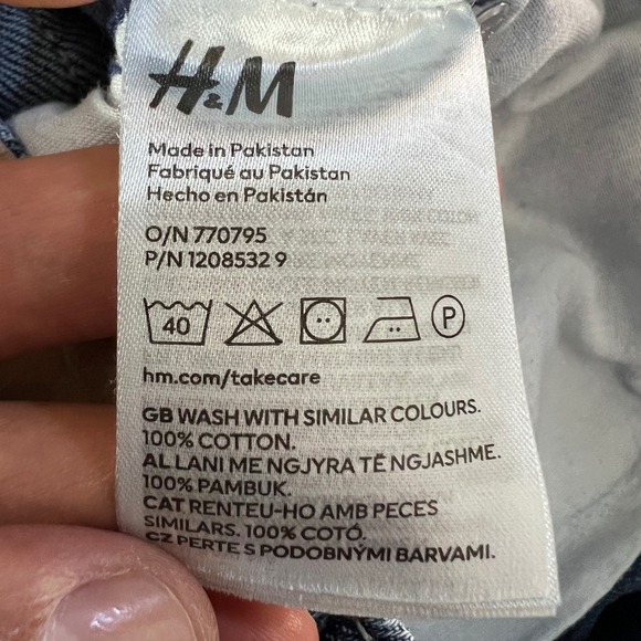 &denim Baggy Loose Fit High Waist Denim Jeans Women US 4 Blue Cotton - Picture 8 of 9